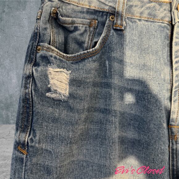 Kensie Jeans True Vintage Women's 8/29 Wide Leg Cropped Blue Denim High Rise - Picture 15 of 16